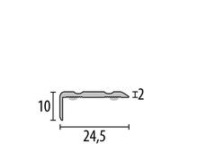 KÜBERIT 236 SK Hoekprofiel F2 Edelstaal 300cm