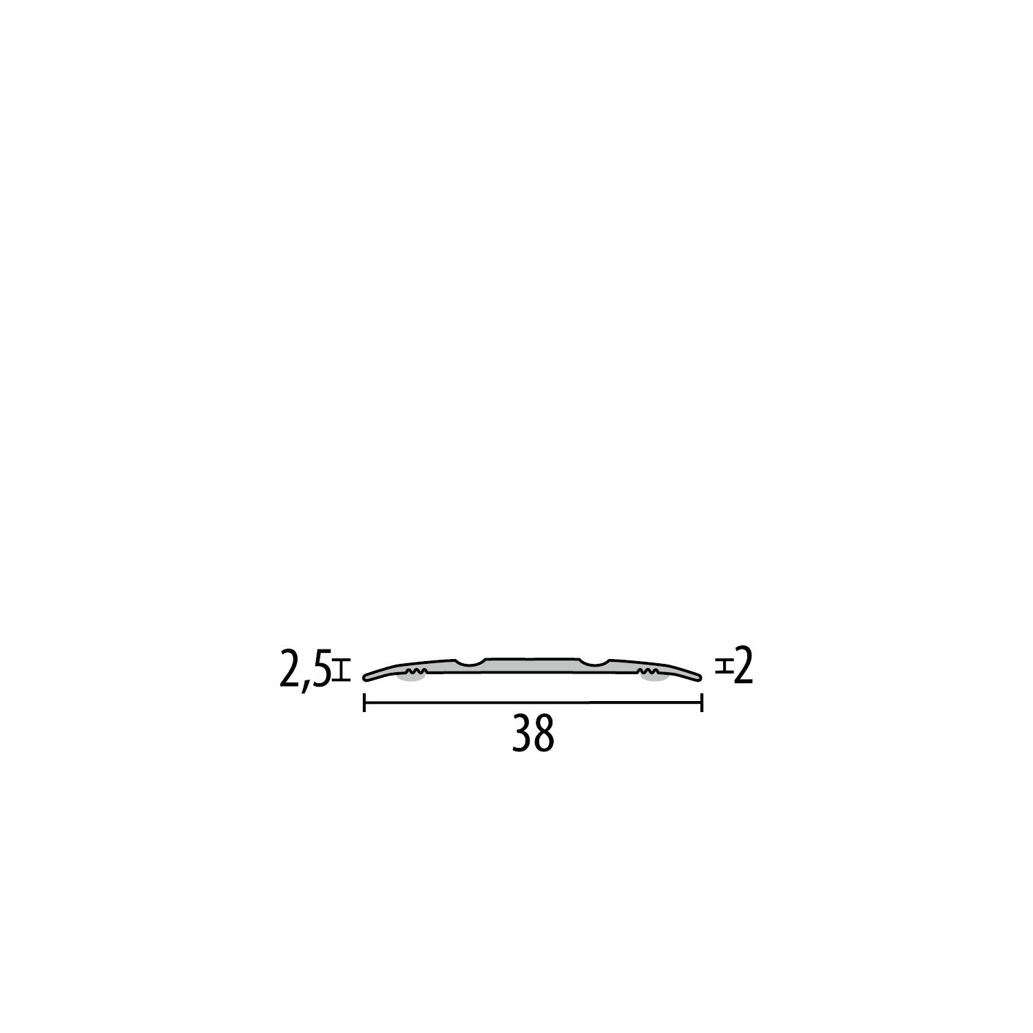 KÜBERIT 438 SK Dilatatieprofiel F4 Zilver 300cm
