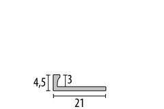 KÜBERIT 301 U Voegprofiel F0 Aluminium 250cm
