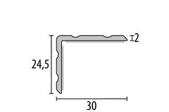 KÜBERIT 234 SK Hoekprofiel F16 Zwart 300cm