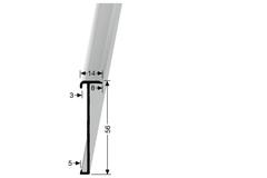 KÜBERIT 846 Trapkantprofiel F4 Zilver 300cm