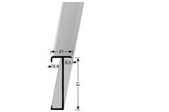 KÜBERIT 847 Trapkantprofiel F2 Edelstaal 300cm