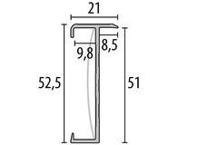 KÜBERIT 847 Trapkantprofiel F2 Edelstaal 300cm