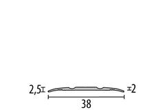 KÜBERIT 438 Dilatatieprofiel F4 Zilver 270cm