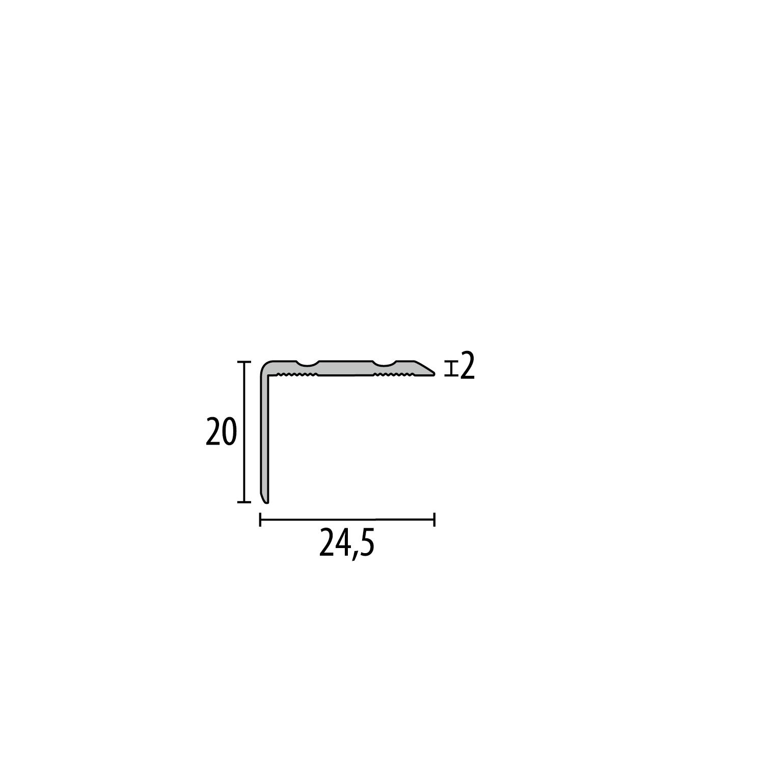 KÜBERIT 235 Hoekprofiel F4 Zilver 270cm
