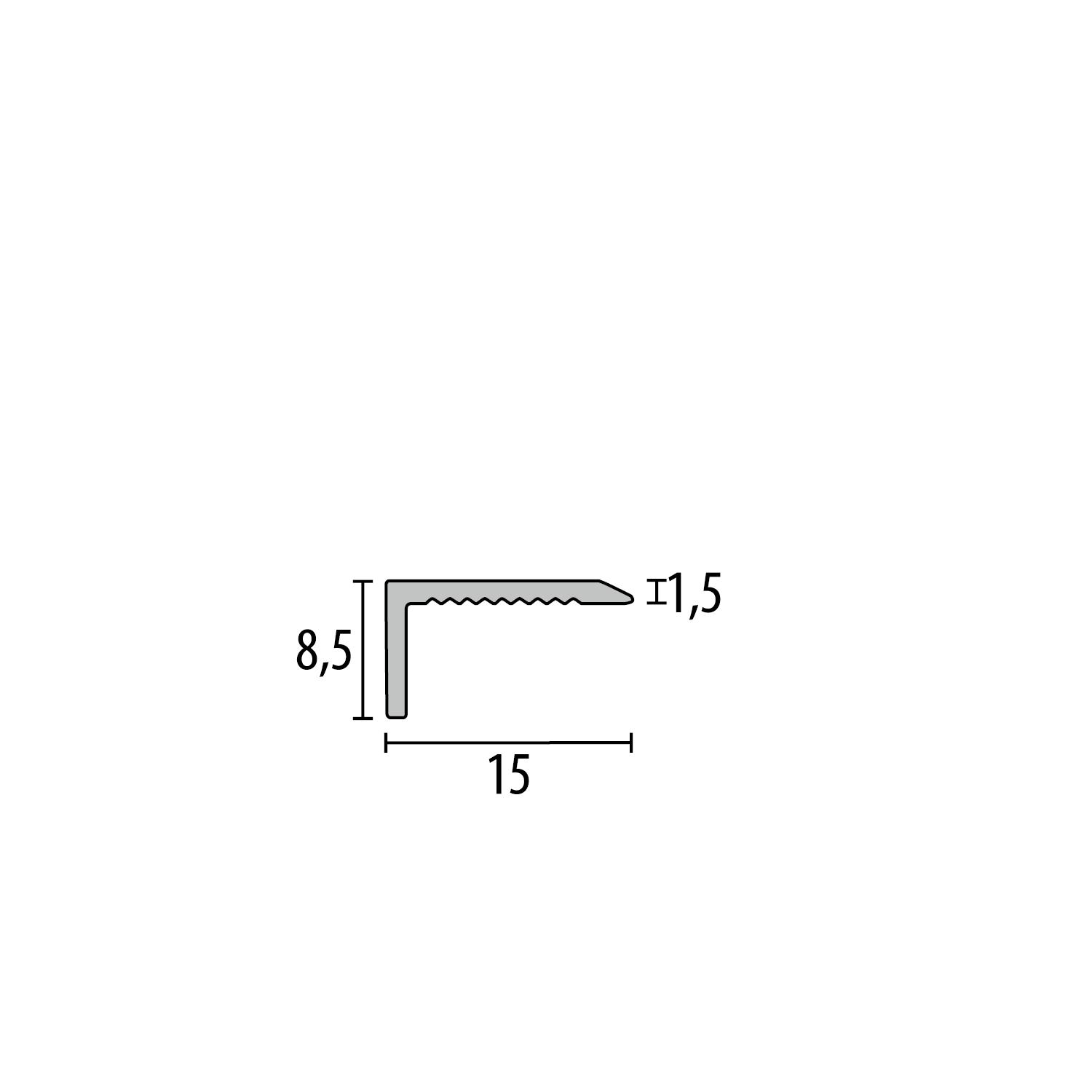 KÜBERIT 238 U Hoekprofiel F2 Edelstaal 270cm