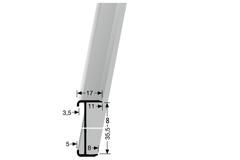 KÜBERIT 844 WS Trapkantprofiel F16 Zwart 300cm