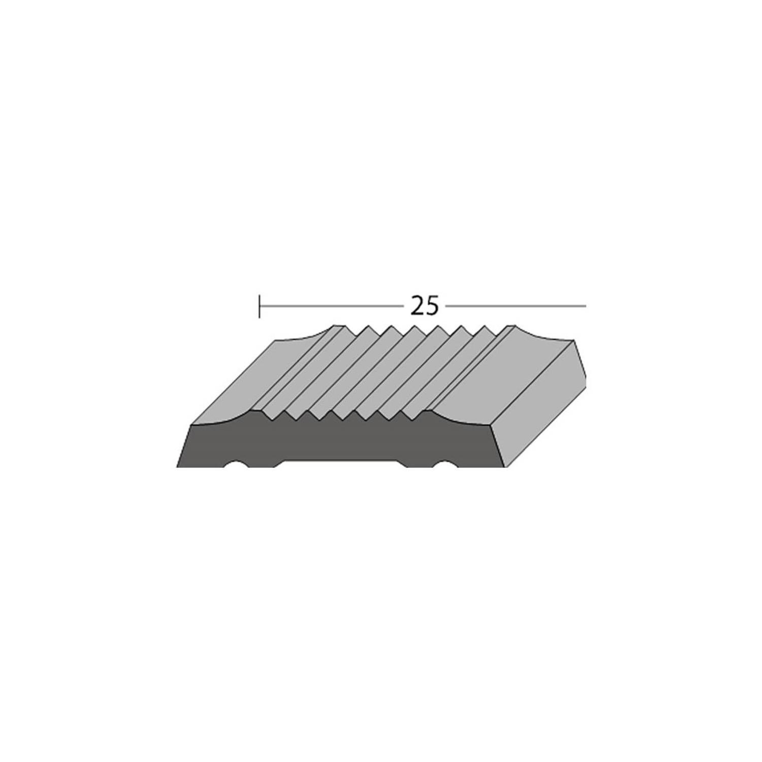 PRINZ 825 Inleg Zwart ribbel 25mm rol à 25m