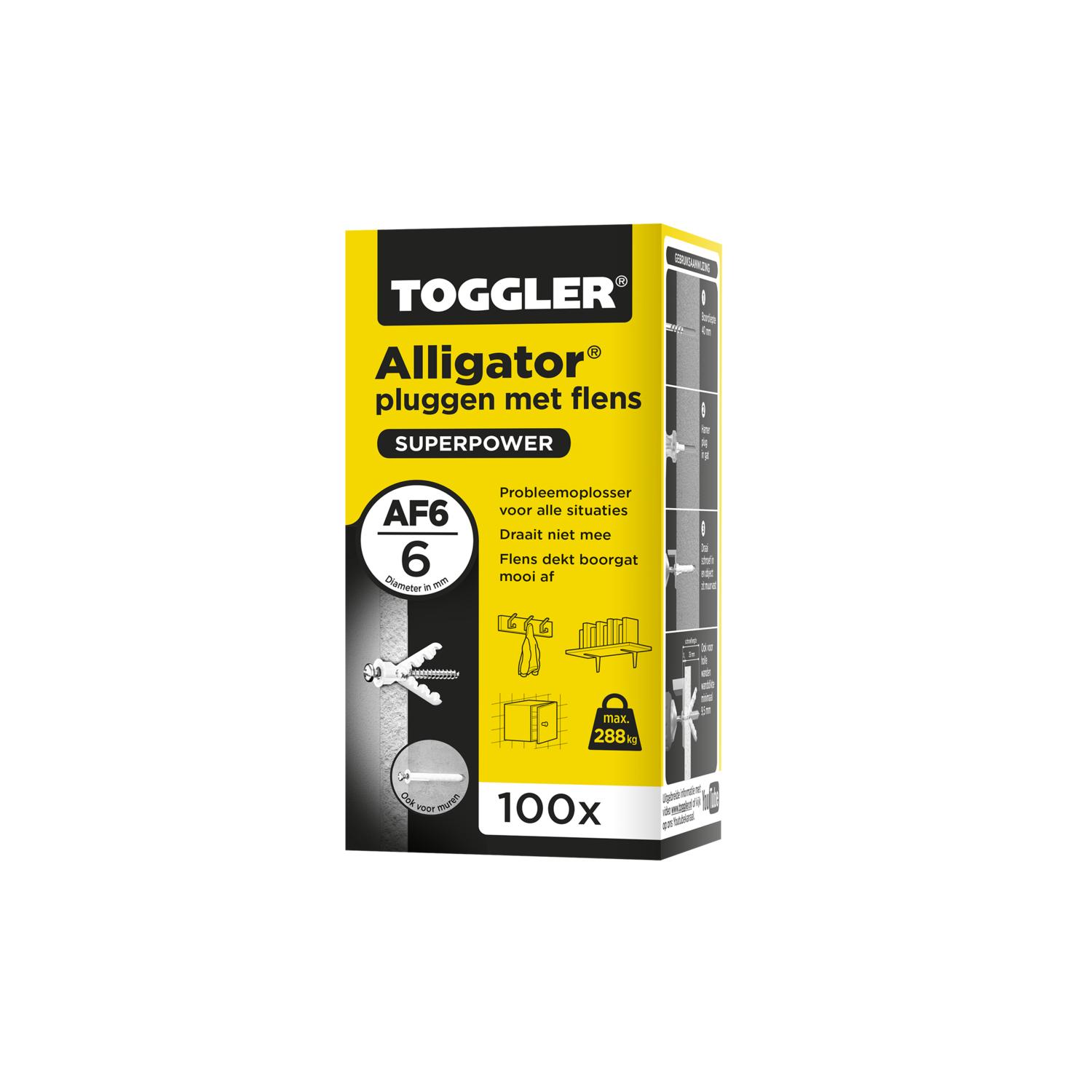 TOGGLER Alligatorplug AF6 6mm 100 stuks