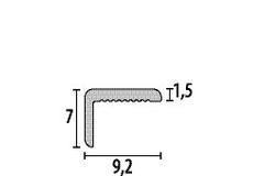 KÜBERIT 279 U Hoekprofiel F16 Zwart 305cm