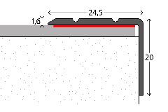 PRINZ 162 Hoekprofiel 24½x20mm Zwart PC 300cm