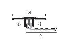 KÜBERIT 388 AS Overgangsprofiel F4 Zilver 300cm
