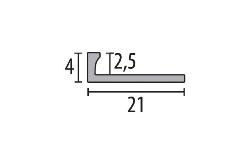 KÜBERIT 300 EB Voegprofiel F4 Zilver 250cm