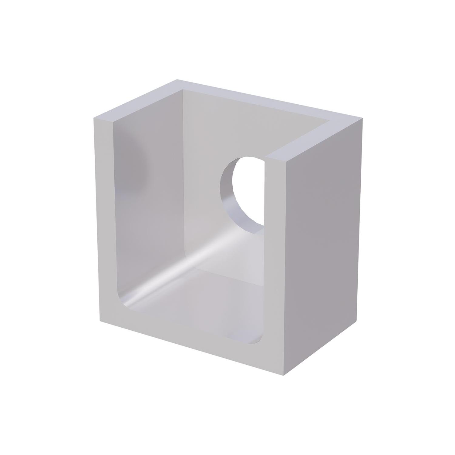 WEPRO Varius 20x20mm Wandrozet Zilver brush
