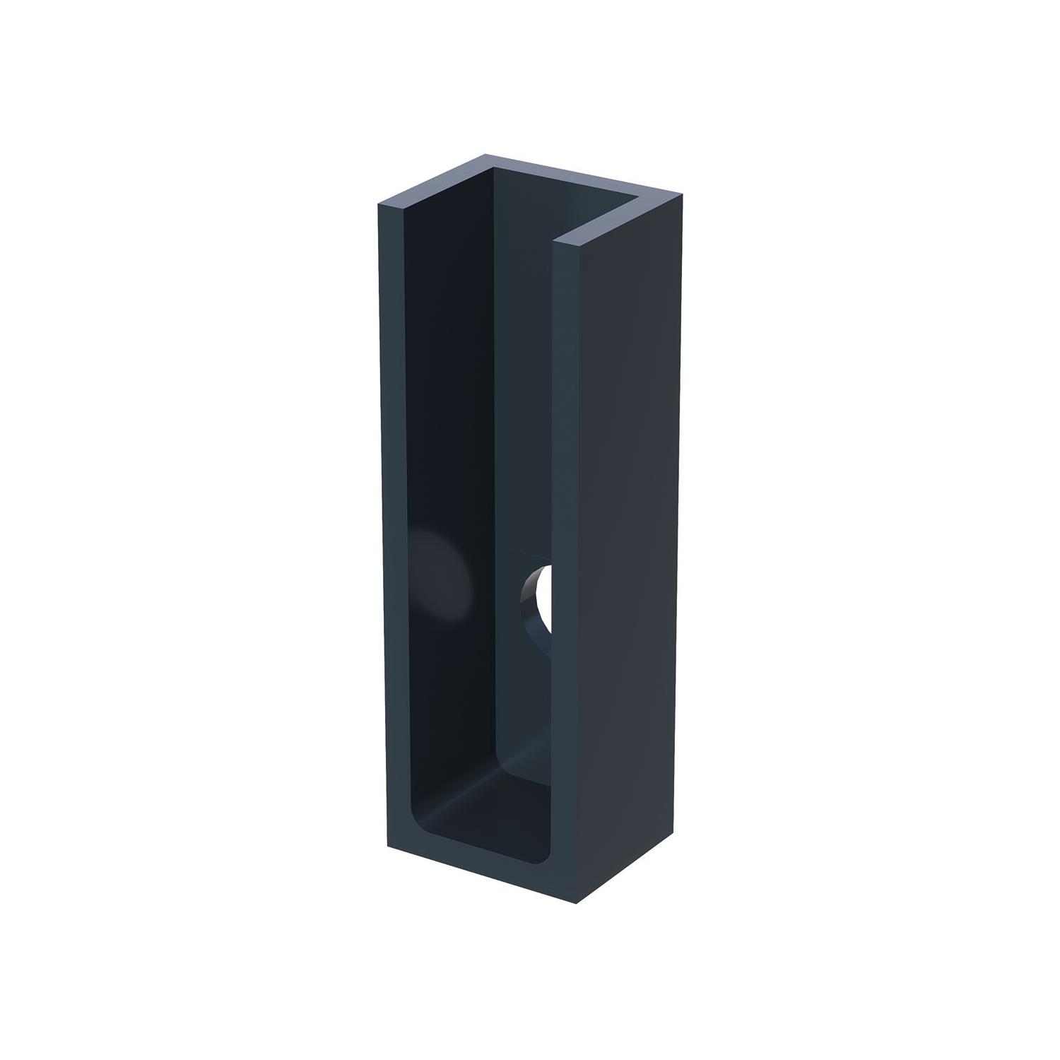 WEPRO Varius 40x15mm Wandrozet Zwart mat