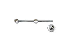 WEPRO Wandsteun dubbel 20mm Chroom 54x100x200mm