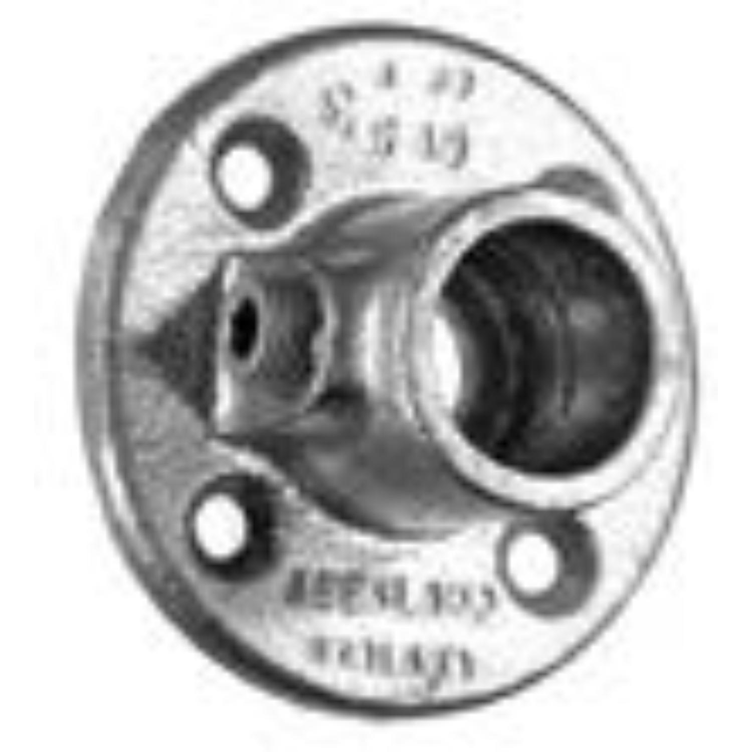Voetplaat 26,9 mm zwart gegalv. + inbus boutje