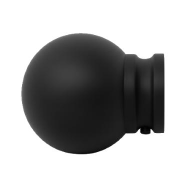 Eindknop Domino zwart oil rubbe 50 x 60 mm (28 mm)