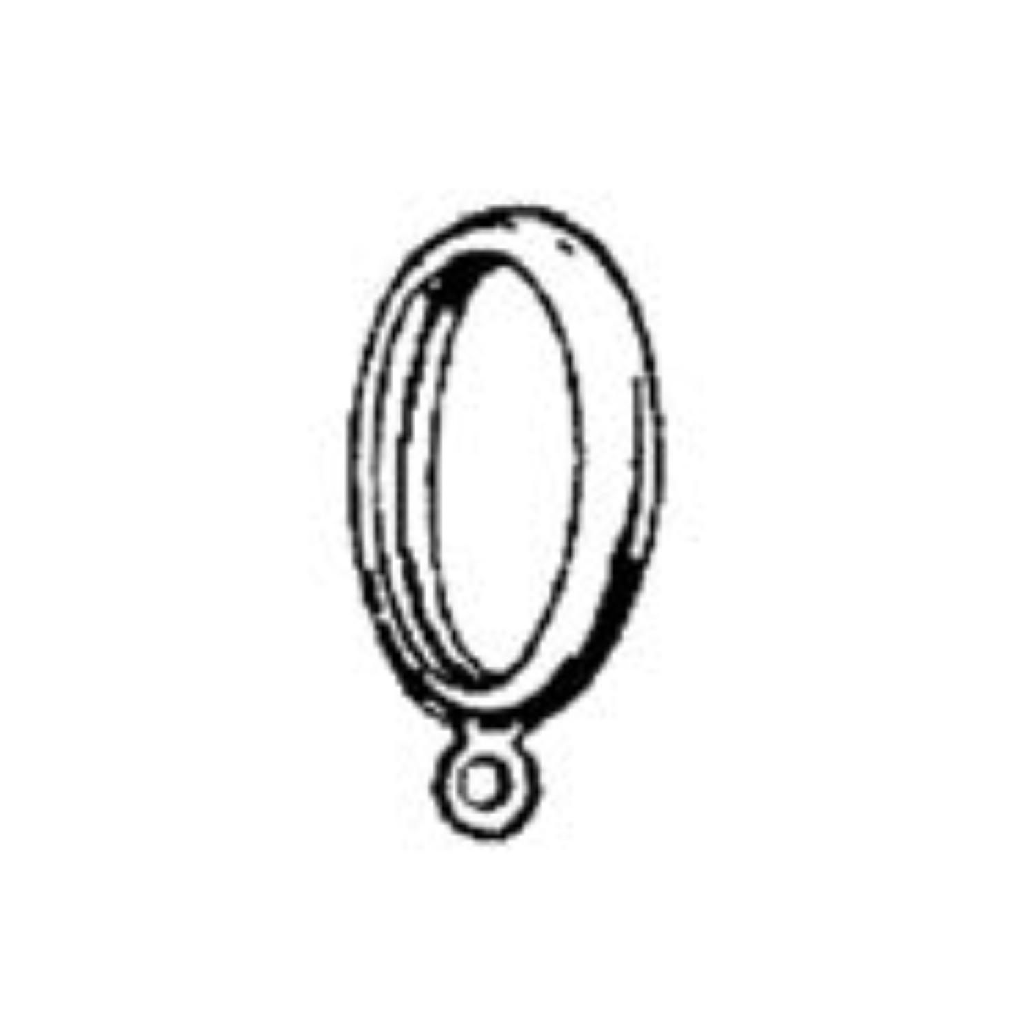 WEPRO Ring met oog | 40mm | Mat zwart | 52x60mm