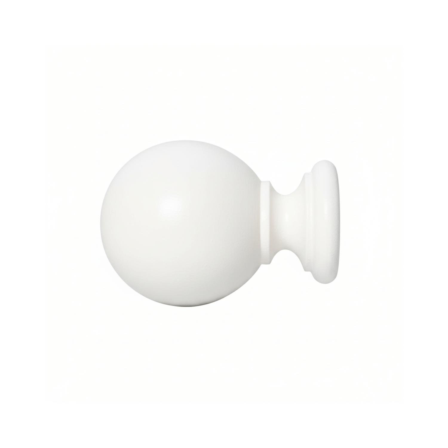 Eindknop Bol wit 55 x 75mm (28mm)
