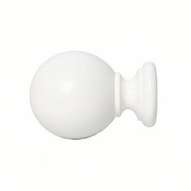 Eindknop Bol wit 55 x 75mm (28mm)