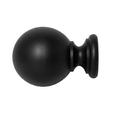 Eindknop Bol zwart 55 x 75mm (28mm)
