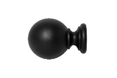 Eindknop Bol zwart 55 x 75mm (28mm)