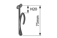 WEPRO Inschuifhaken 500 stuks hoofdje 2