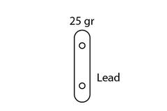 WEPRO Loodstaafjes 25 grams 55x11mm