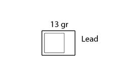WEPRO Loodvierkantjes 13 grams 25x25mm in vlies