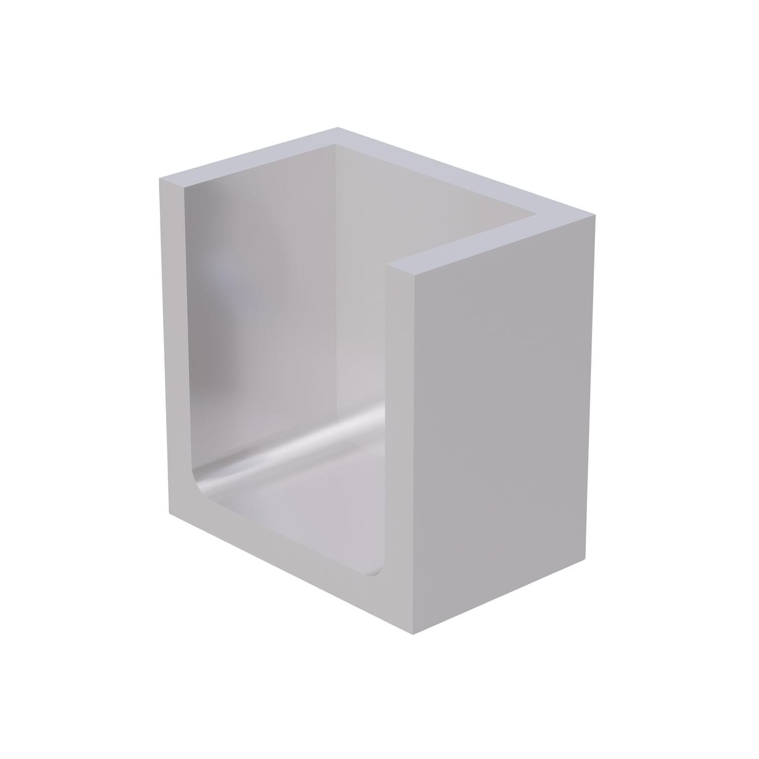 WEPRO Varius 20x20mm Wandrozet Zilver brush