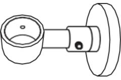 WEPRO Mondial plafondsteun Ø20mm Antiek brons