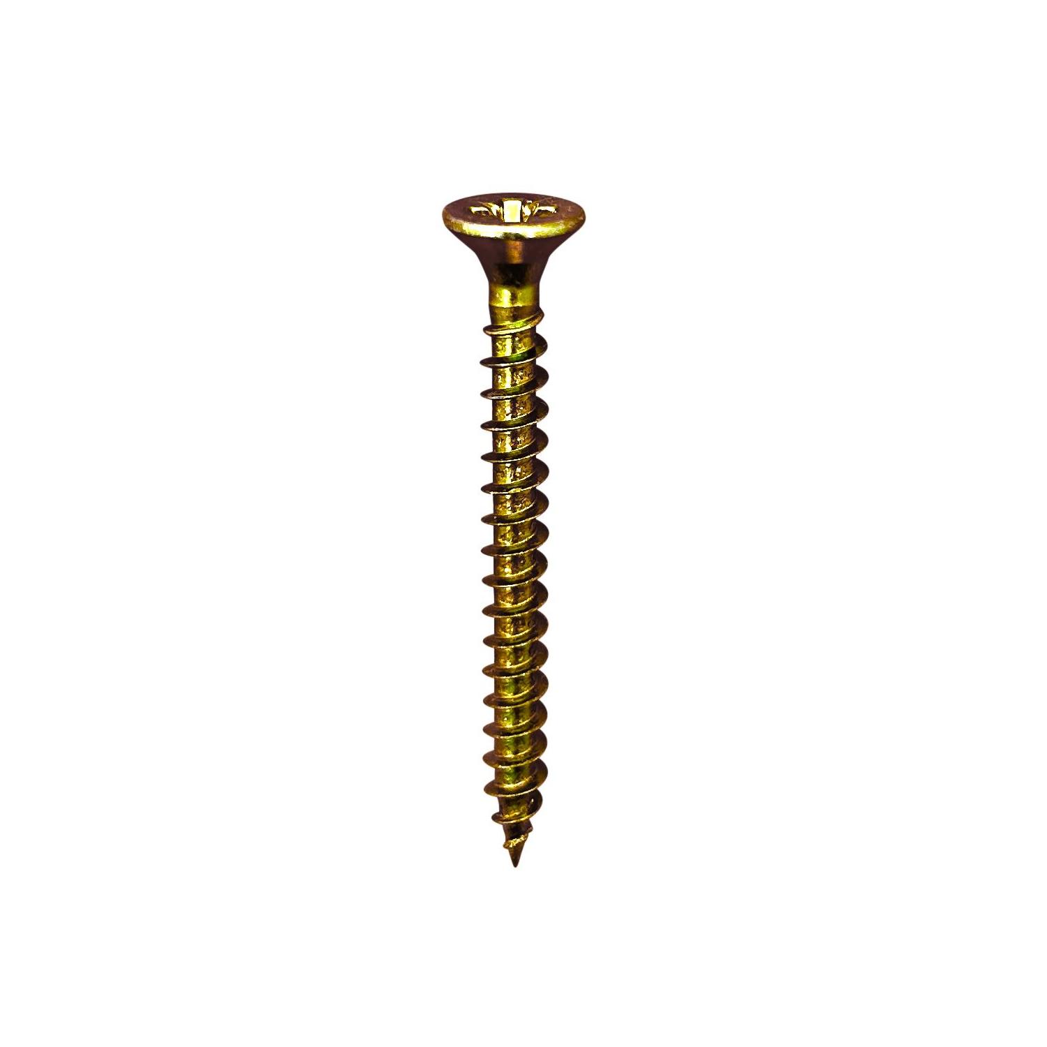 Schroeven | 4,0x20mm | Platte kop | Geelverzinkt
