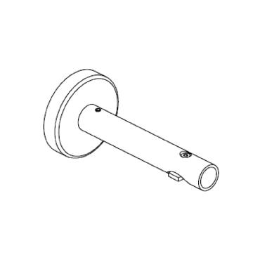 FOREST CRS Wandsteun enkel 12cm Ø28mm Zwart