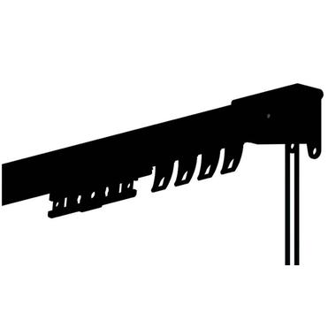 WEPRO CCS Trekwerkrail zwart glijders 100cm
