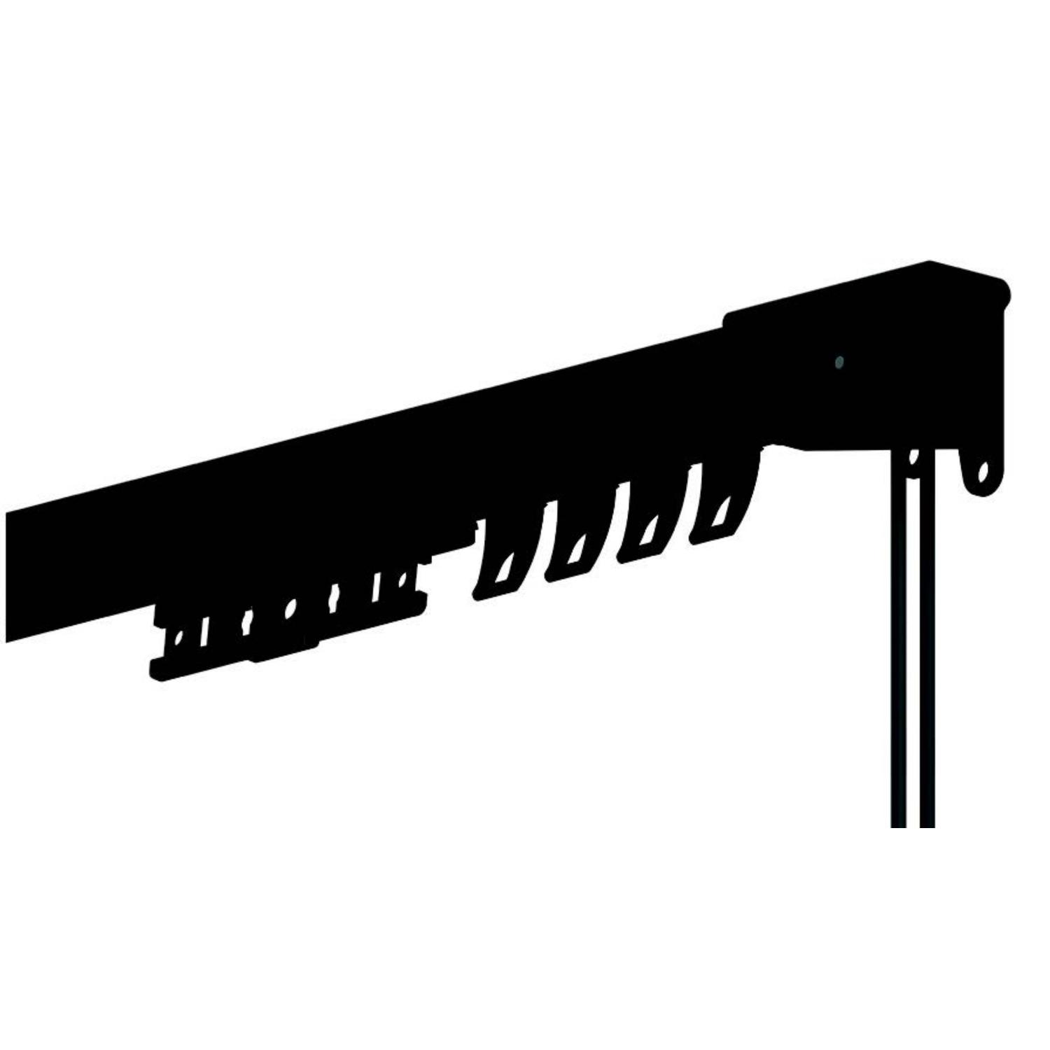 WEPRO CCS Trekwerkrail zwart glijders 550cm