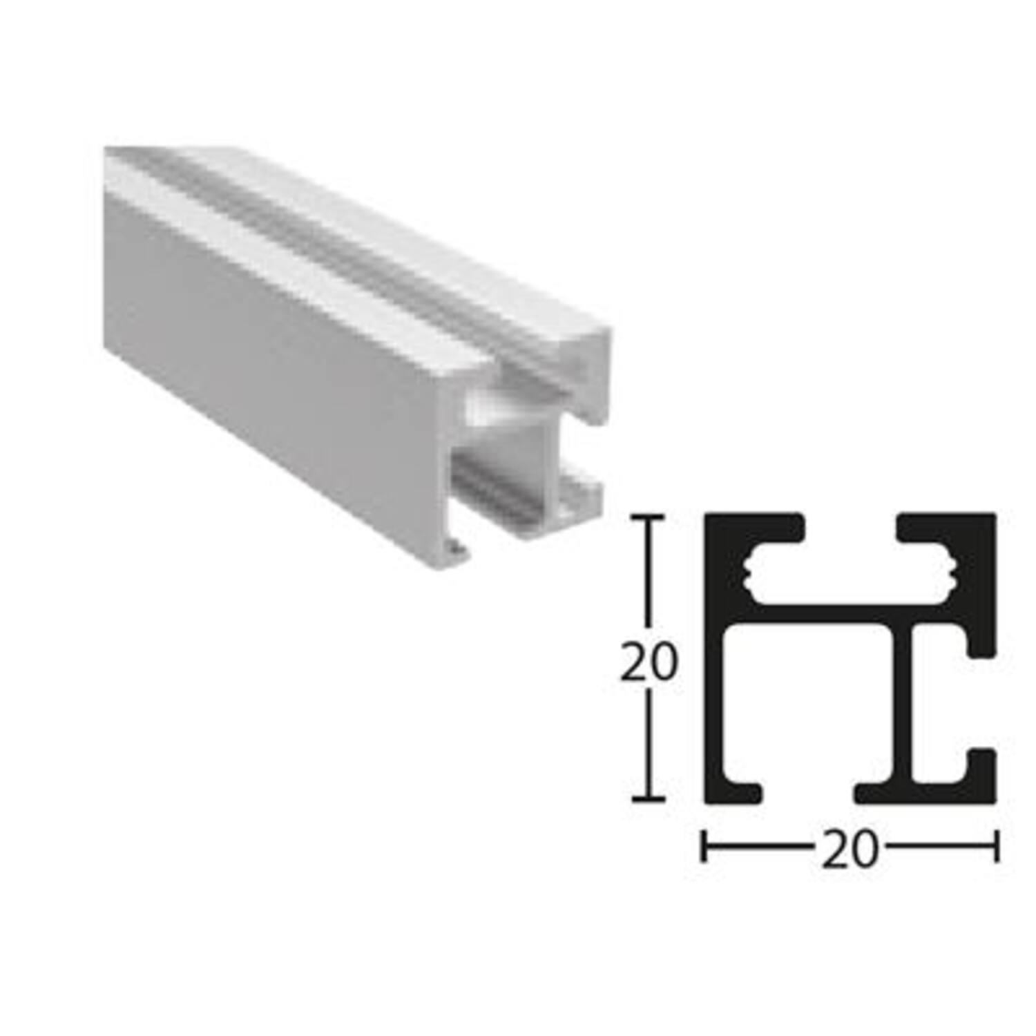 BÜSCHE Vierkant profiel | 20x20mm | Wit Mat