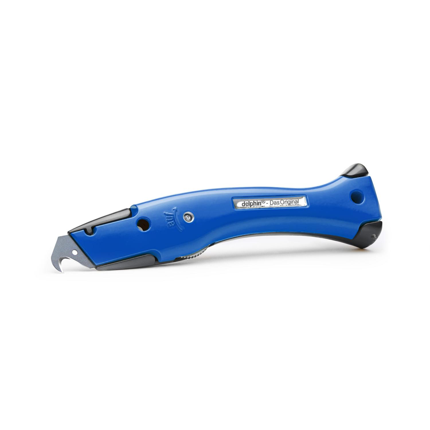 DELPHIN Heft Zwart-Blauw incl. houder