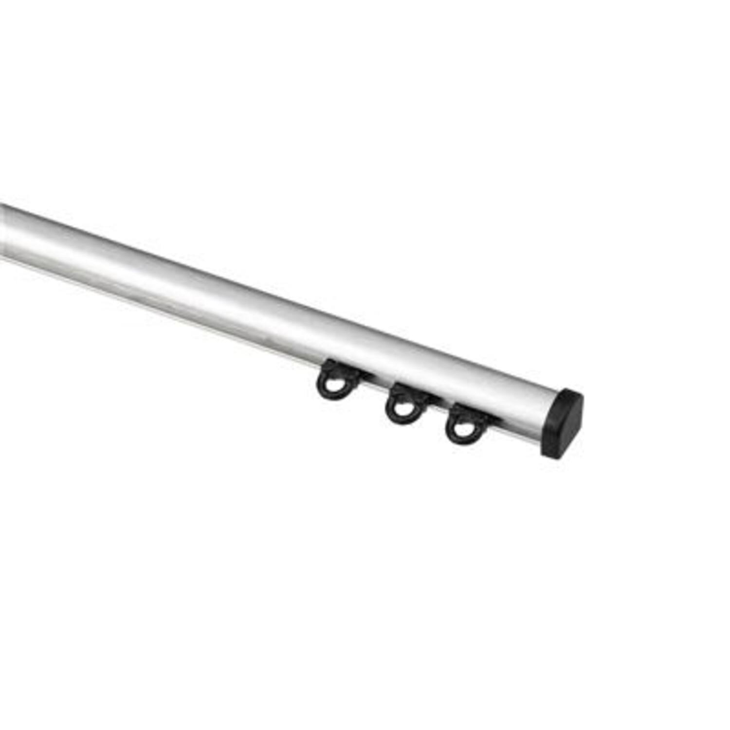 WEPRO Curva rail 280 zilver brush plafondpl. zwart