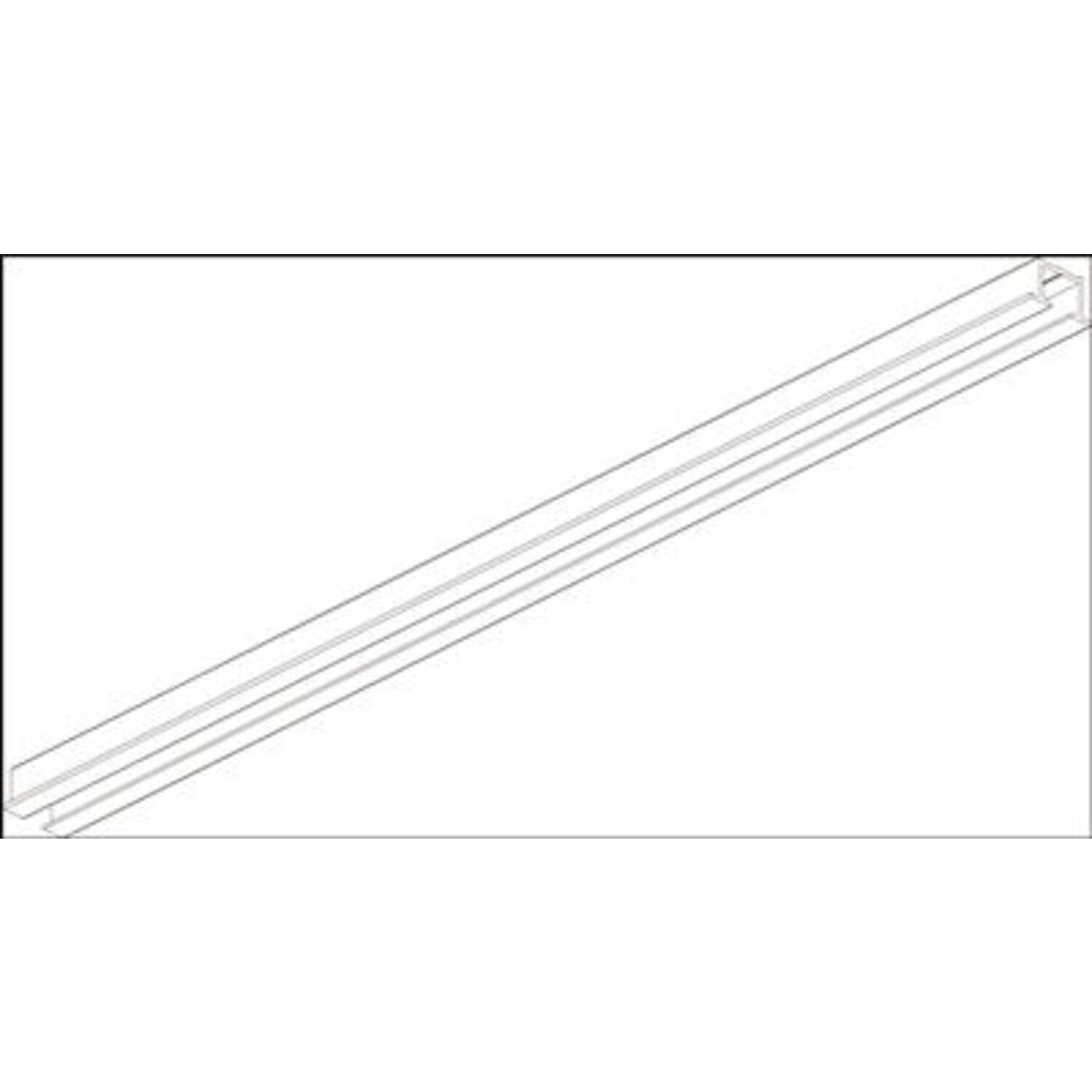 KS Inbouwrail compleet Wit 280cm