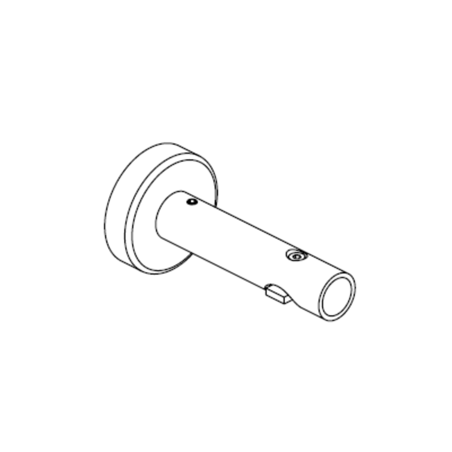 FOREST CRS Wandsteun enkel 8cm | Ø20mm | Wit