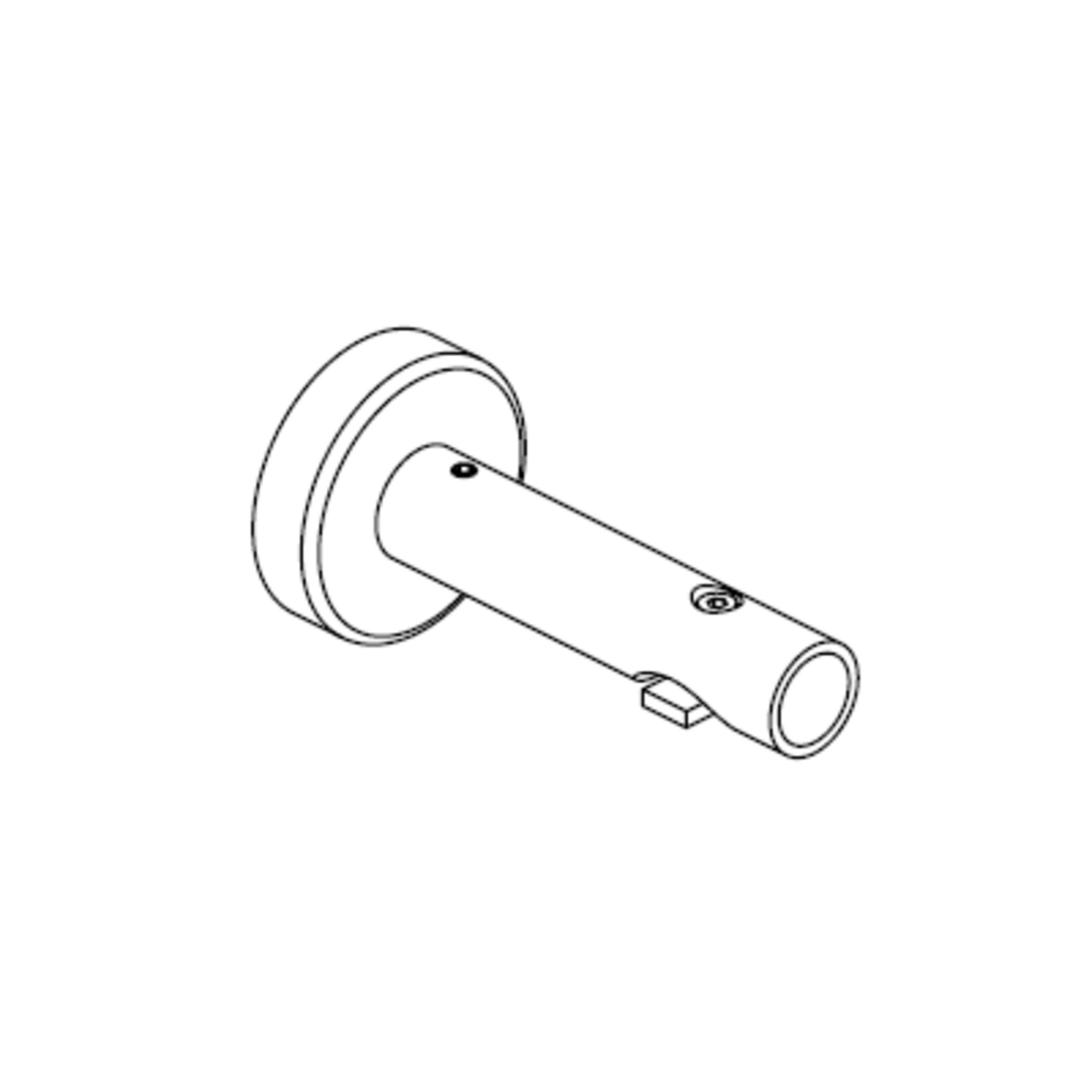 FOREST CRS Wandsteun enkel 8cm | Ø28mm | RVS