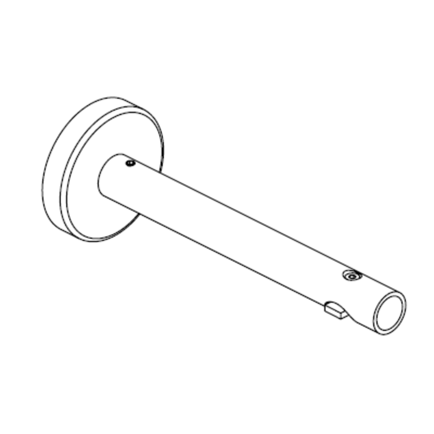 FOREST CRS Wandsteun enkel 16cm | Ø20mm | Zwart