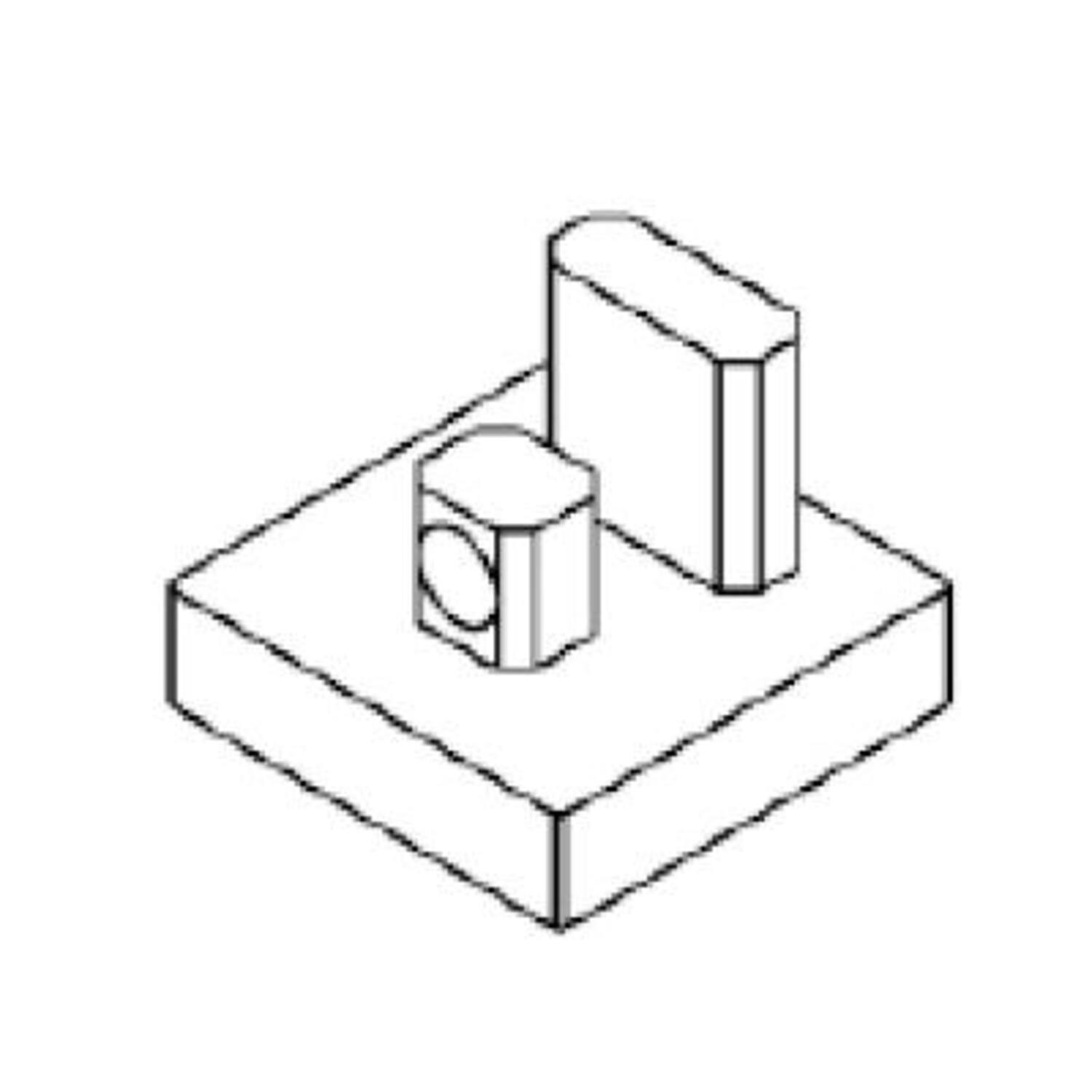 WEPRO Varius 20x20mm Eindknop Cendre