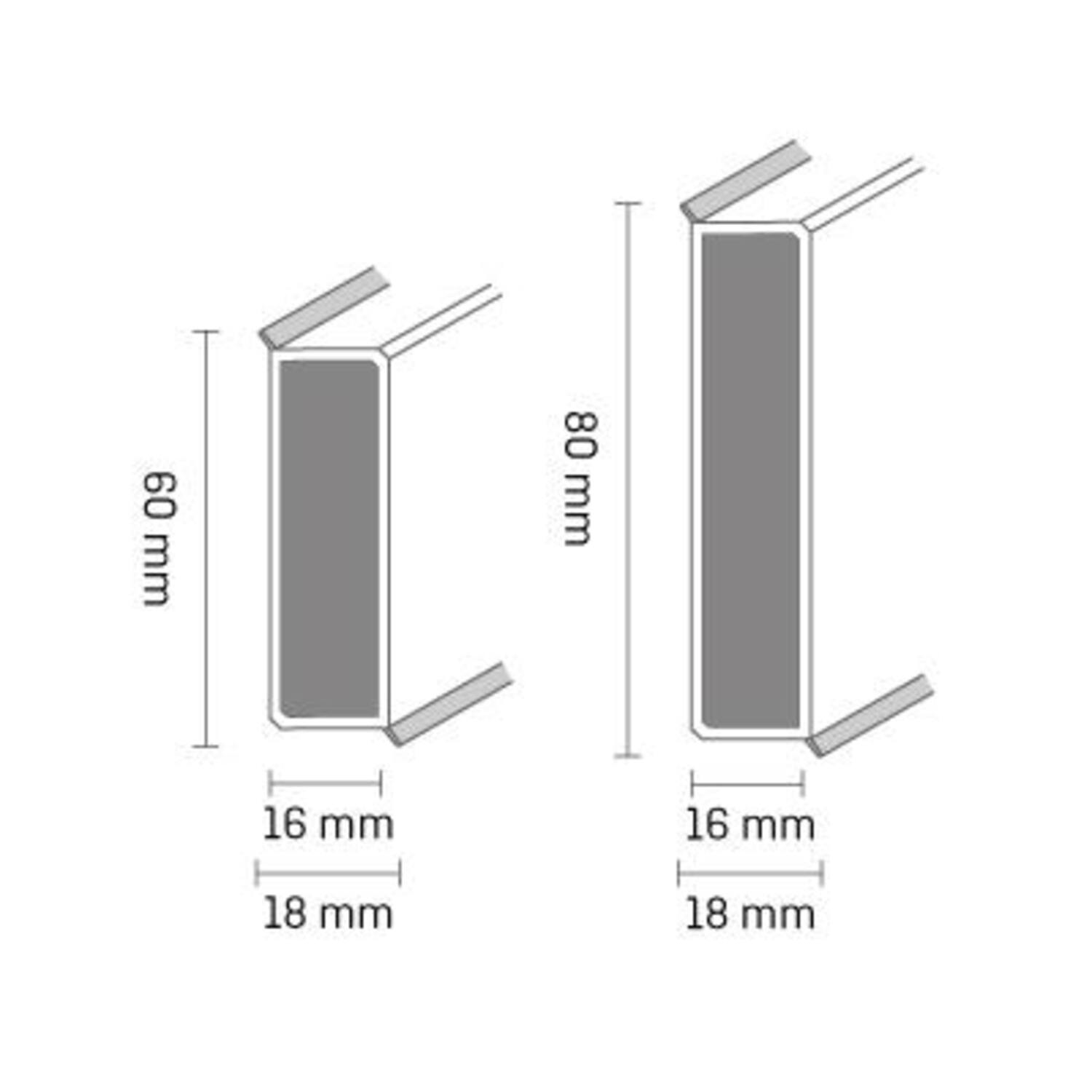 DÖLLKEN Cubu Flex XL Life RAL9010 Wit 80mm 250cm