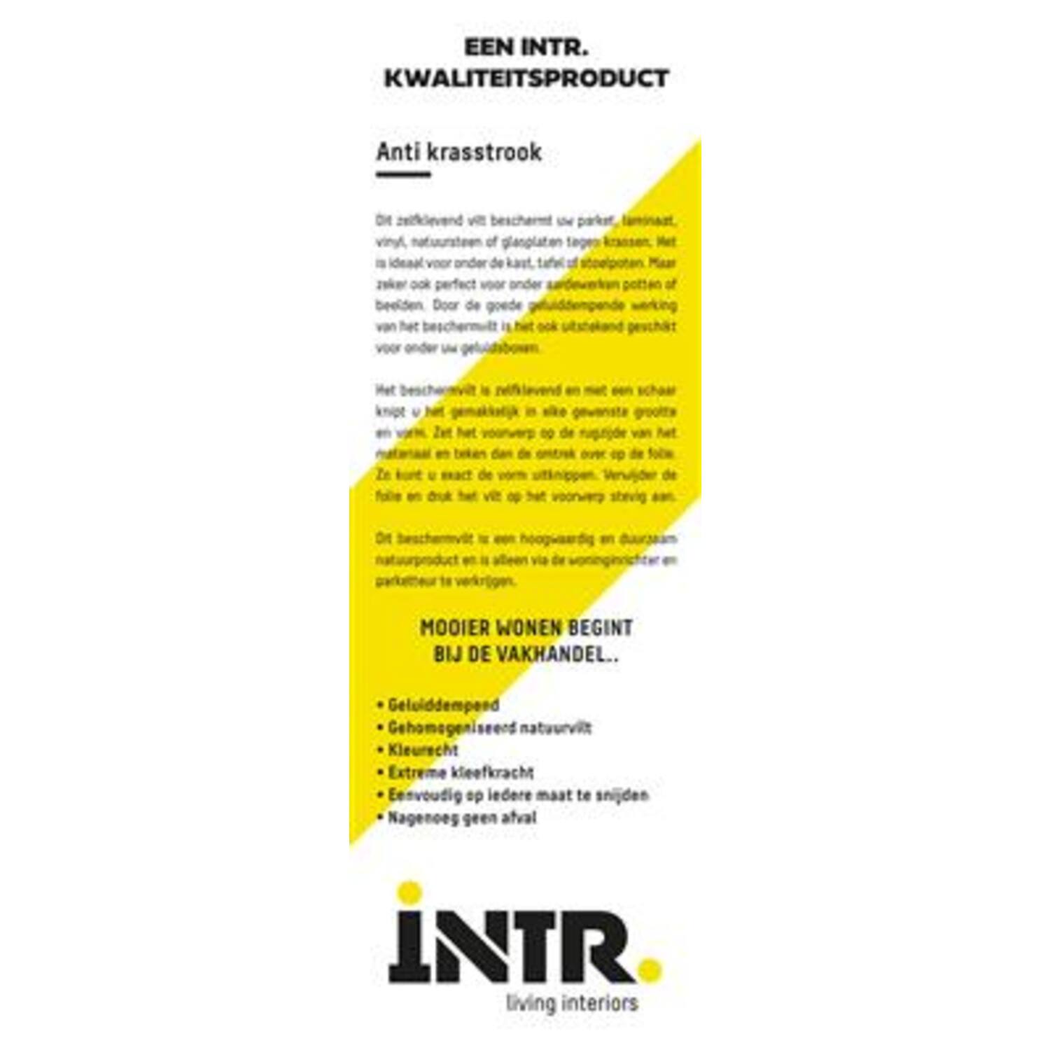 INTR. Antikras strook Bruin 10x100cm