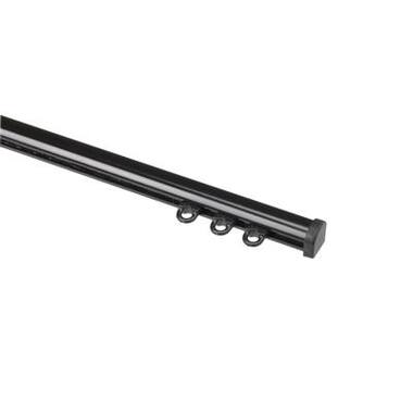 WEPRO Curva rail zwart-wandplaatsing 