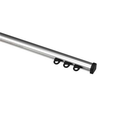 WEPRO Curva rail 480cm zilver wandpl. zwart