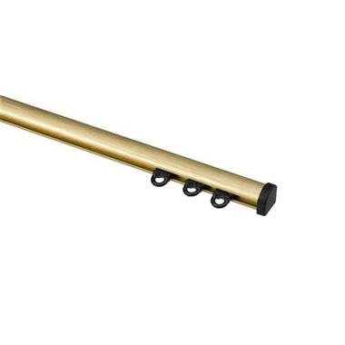 WEPRO Curva rail 440 messing brush wandpl. zwart