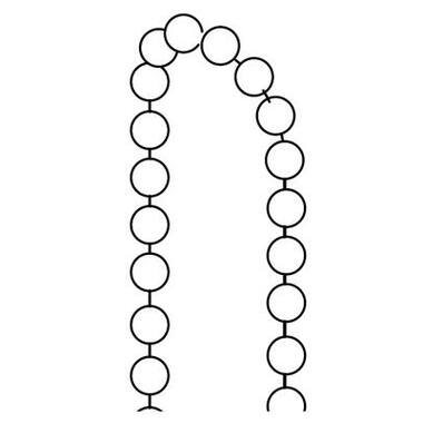 WEPRO Ketting eindloos | Grijs/transparant |100cm